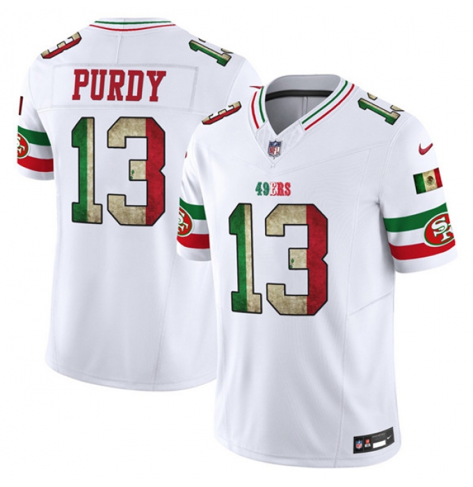 Men's San Francisco 49ers #13 Brock Purdy White 2025 F.U.S.E. Mexico Vapor Limited Football Stitched Jersey