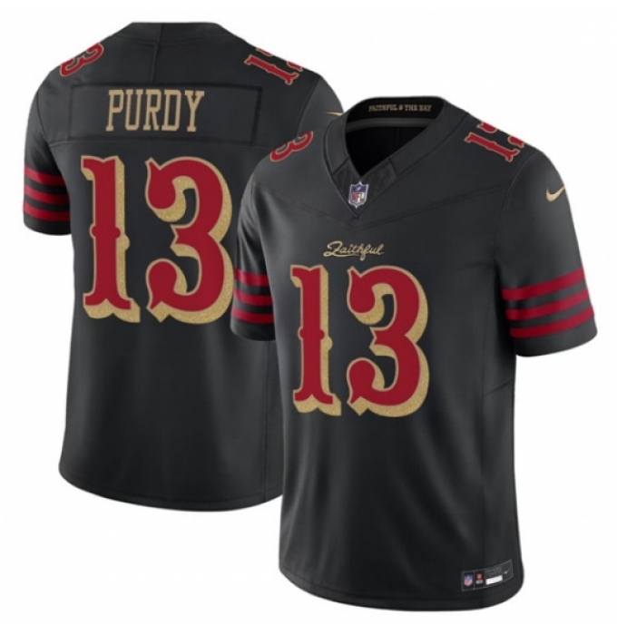 Women's San Francisco 49ers #13 Brock Purdy Black 2025 F.U.S.E. “Rivalries” Vapor Limited Football Stitched Jersey