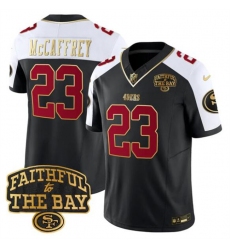 Men's San Francisco 49ers #23 Christian McCaffrey Black Alternate 2025 F.U.S.E. Faithful To The Bay Limited V8 Football Stitched Jersey