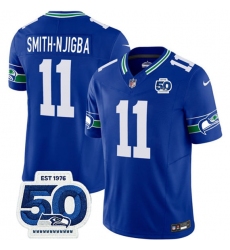 Men's Seattle Seahawks #11 Jaxon Smith-Njigba 2025 F.U.S.E 50th Anniversary Throwback Vapor Limited Football Stitched Jersey Men's Seattle Seahawks #11 Jaxon Smith-Njigba 2025 F.U.S.E 50th Anniversary Throwback Vapor Limited Football Stitched Jersey