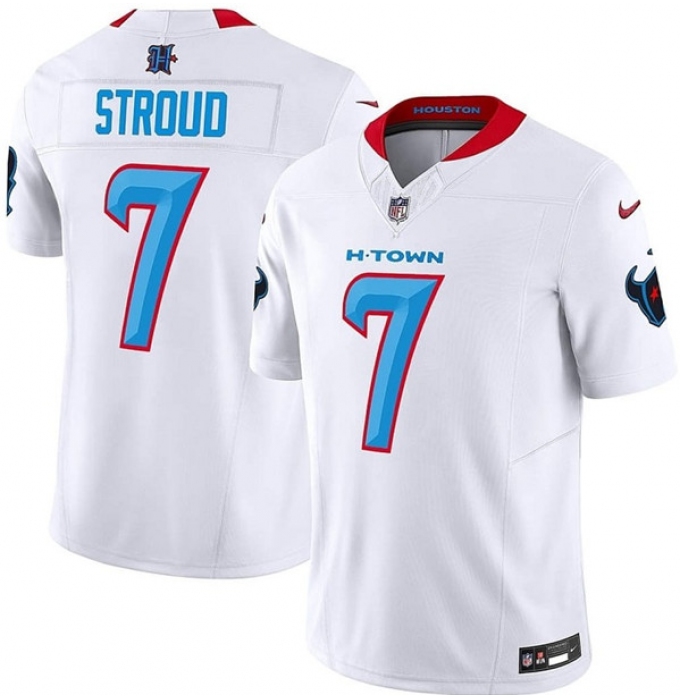 Men's Houston Texans #7 C.J. Stroud White 2024 F.U.S.E. Limited Football Stitched Jersey