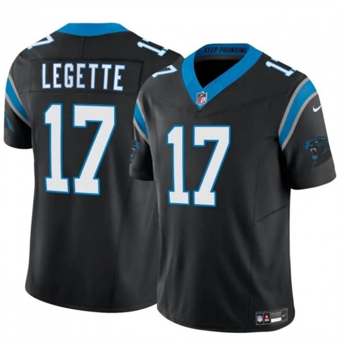 Youth Carolina Panthers #17 Xavier Legette Black 2024 Draft F.U.S.E Vapor Untouchable Limited Football Stitched Jersey