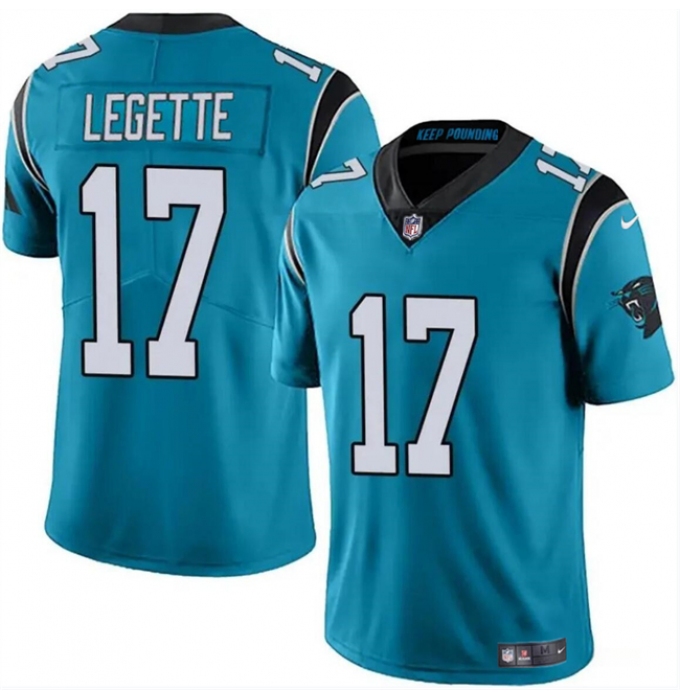 Youth Carolina Panthers #17 Xavier Legette Blue 2024 Draft Vapor Limited Football Stitched Jersey