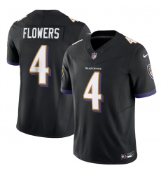 Men's Baltimore Ravens #4 Zay Flowers Black 2023 F.U.S.E. Vapor Limited Football Stitched Jersey Men's Baltimore Ravens #4 Zay Flowers Black 2023 F.U.S.E. Vapor Limited Football Stitched Jersey