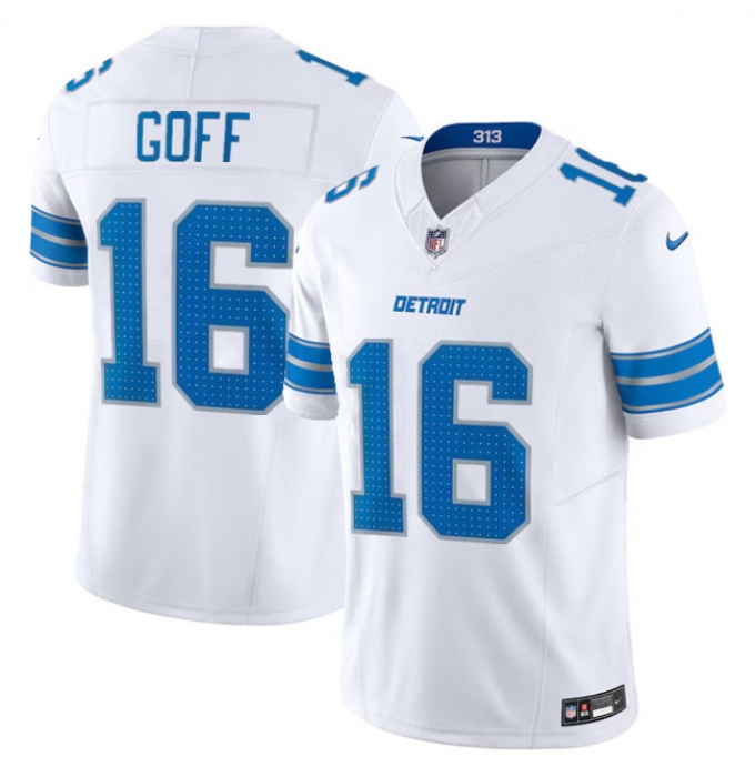 Men's Detroit Lions #16 Jared Goff White 2024 F.U.S.E. Vapor Limited Football Stitched Jersey