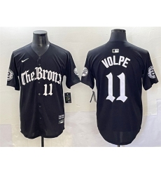 Men's New York Yankees #11 Anthony Volpe Black 'Gothic Legacy Edition' Vapor Premier Limited Stitched Baseball Jersey