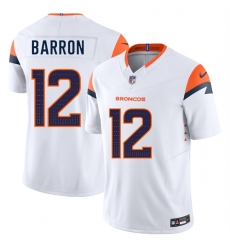 Men's Denver Broncos #12 Jahdae Barron White 2025 Draft F.U.S.E. Vapor Limited Football Stitched Jersey