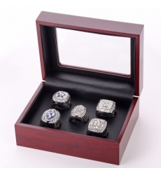 5pcs NFL Super Bowl Cowboys Ring Wooden Box Set Jewelry - No. 12