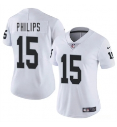 Women's Las Vegas Raiders #15 Kyle Philips White 2025 Vapor Football Stitched Jersey(Run Small)