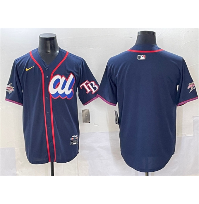 Men's American League Tampa Bay Rays Blank Navy 2025 All-Star Edition Limited Stitched Baseball Jersey