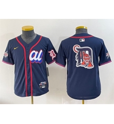 Youth American League Detroit Tigers Team Big Logo Navy 2025 All-Star Edition Limited Stitched Baseball Jersey