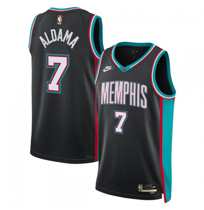 Men's Memphis Grizzlies #7 Santi Aldama Black 2025 Classic Edition Stitched Basketball Jersey