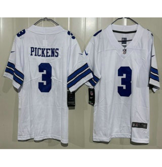Youth Dallas Cowboys #3 George Pickens Limited White Vapor Jersey