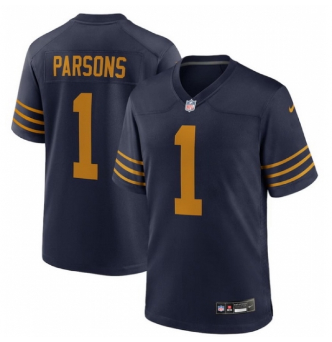 Women Green Bay Packers Micah Parsons #1 Blue Nike F U S E Stitched NFL Jersey