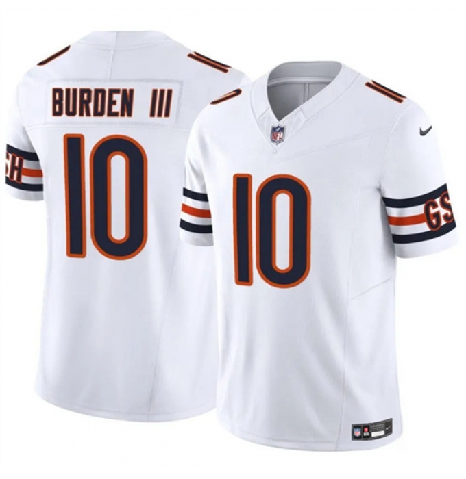 Men's Chicago Bears #10 Luther Burden III White 2025 F.U.S.E. Vapor Untouchable Limited Football Stitched Jersey