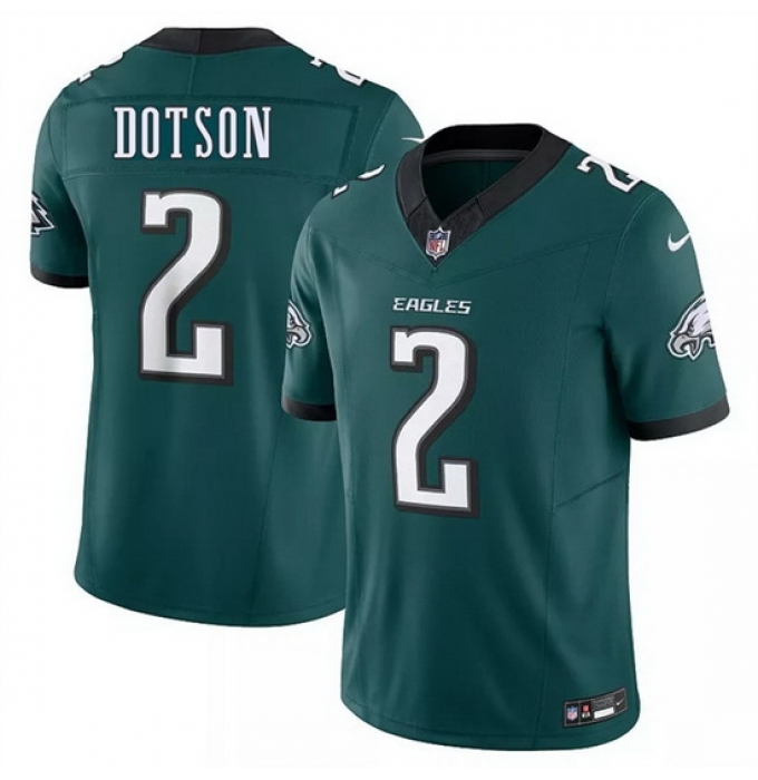 Youth Philadelphia Eagles #2 Jahan Dotson Green 2025 New F U S E Vapor Untouchable Limited Stitched Football Jersey