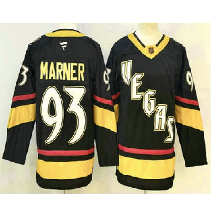 Men's Vegas Golden Knights #93 Mitch Marner Black Reverse Retro Authentic Jersey