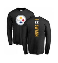 Football Pittsburgh Steelers #88 Lynn Swann Black Backer Long Sleeve T-Shirt