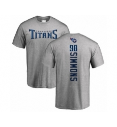 Football Tennessee Titans #98 Jeffery Simmons Ash Backer T-Shirt