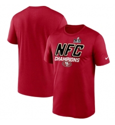 Men's San Francisco 49ers Scarlet 2023 NFC Champions Iconic T-Shirt