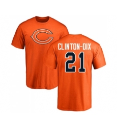 Football Chicago Bears #21 Ha Clinton-Dix Orange Name & Number Logo T-Shirt