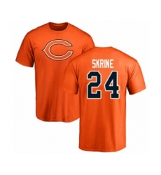 Football Chicago Bears #24 Buster Skrine Orange Name & Number Logo T-Shirt