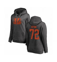 Football Women's Cincinnati Bengals #72 Kerry Wynn Ash One Color Pullover Hoodie