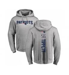 Football New England Patriots #56 Andre Tippett Ash Backer Pullover Hoodie