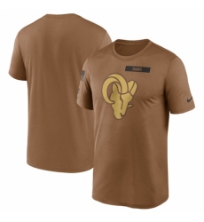 Men's Los Angeles Rams 2023 Brown Salute To Service Legend Performance T Shirt