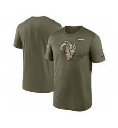 Men's Los Angeles Rams Football Olive 2021 Salute To Service Legend Performance T-Shirt