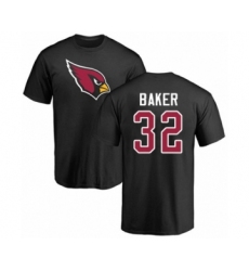 Football Arizona Cardinals #32 Budda Baker Black Name & Number Logo T-Shirt