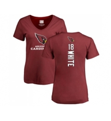 Football Women's Arizona Cardinals #18 Kevin White Maroon Backer T-Shirt