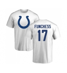 Football Indianapolis Colts #17 Devin Funchess White Name & Number Logo T-Shirt