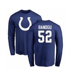 Football Indianapolis Colts #52 Ben Banogu Royal Blue Name & Number Logo Long Sleeve T-Shirt