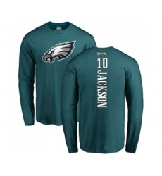 Philadelphia Eagles #10 DeSean Jackson Green Backer Long Sleeve T-Shirt
