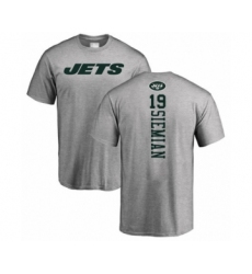 Football New York Jets #19 Trevor Siemian Ash Backer T-Shirt