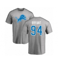 Football Detroit Lions #94 Austin Bryant Ash Name & Number Logo T-Shirt