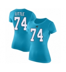 Football Women's Carolina Panthers #74 Greg Little Blue Rush Pride Name & Number T-Shirt