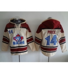 Men's Toronto Blue Jays #14 David Price Cream MLB Baseball Hoodie