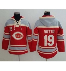 Men's Cincinnati Reds #19 Joey Votto Red Baseball MLB Hoodie
