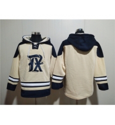 Men's Texas Rangers Blank Cream Ageless Must-Have Lace-Up Pullover Hoodie