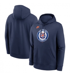 Men's Detroit Tigers Navy Cooperstown Collection Logo Club Pullover Hoodie