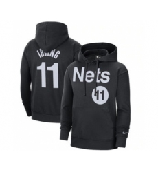 Men's Brooklyn Nets #11 Kyrie Irving 2021 Black Pullover Basketball Hoodie