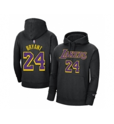 Men's Los Angeles Lakers #24 Kobe Bryant 2021 Black Pullover Basketball Hoodie