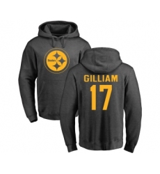 Football Pittsburgh Steelers #17 Joe Gilliam Ash One Color Pullover Hoodie