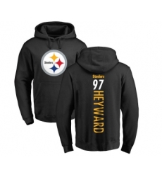 Football Pittsburgh Steelers #97 Cameron Heyward Black Backer Pullover Hoodie