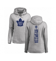 Hockey Women's Toronto Maple Leafs #19 Jason Spezza Ash Backer Pullover Hoodie