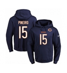 Football Men's Chicago Bears #15 Eddy Pineiro Navy Blue Name & Number Pullover Hoodie