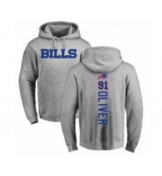 Football Buffalo Bills #91 Ed Oliver Royal Blue Backer Pullover Hoodie