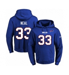 Football Men's Buffalo Bills #33 Siran Neal Royal Blue Name & Number Pullover Hoodie